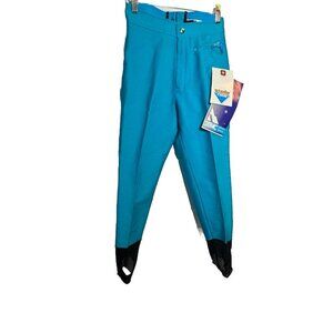Vintage 80's Womens Snow Ski Pants stirrups Schoeller of switzerland size 8 NWT